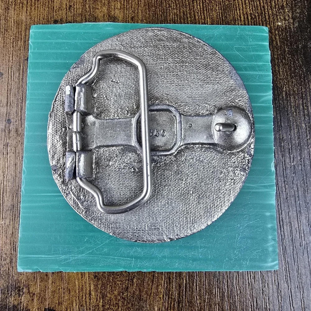 Vintage Nautical Sailing Ship Belt Buckle Metal‎ Round ~3